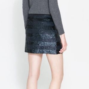 Zara Sequin Mini Skirt